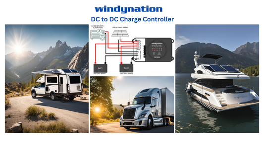 WindyNation 30 Amp Dual Use DC to DC Battery Alternator Charger with MPPT Solar Charge Controller for Lithium, AGM, and Flooded Batteries