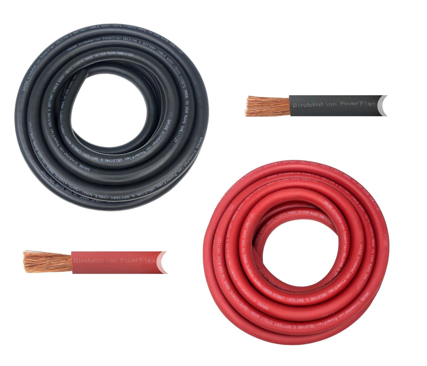 1/0 Gauge Pure Copper Ultra Flexible Welding & Battery Cable