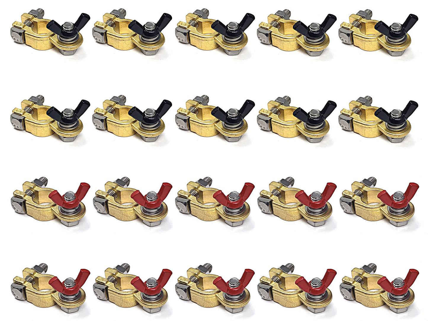 negative and positive battery terminal top posts