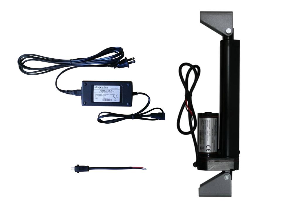 Linear Actuators 12-Volt 225lbs with Mounting Brackets + AC to 12 VDC Power Supply + Wireless Remote Control DPDT Switch