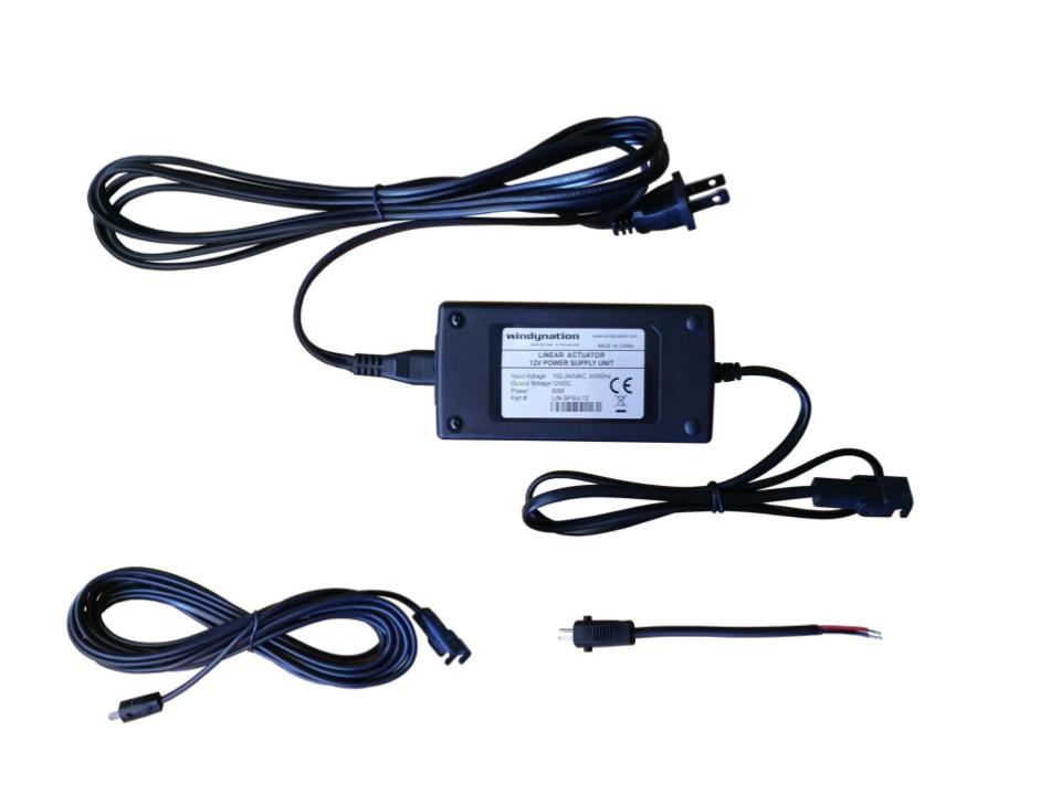 Linear Actuator or DC Motor Power Supply + DPDT Wireless Remote Control Up Down Switch + Wiring