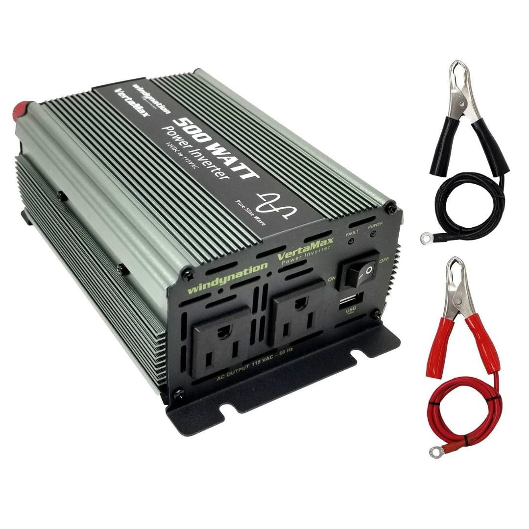 VertaMax Pure Sine Wave 500 Watt 12V Power Inverter