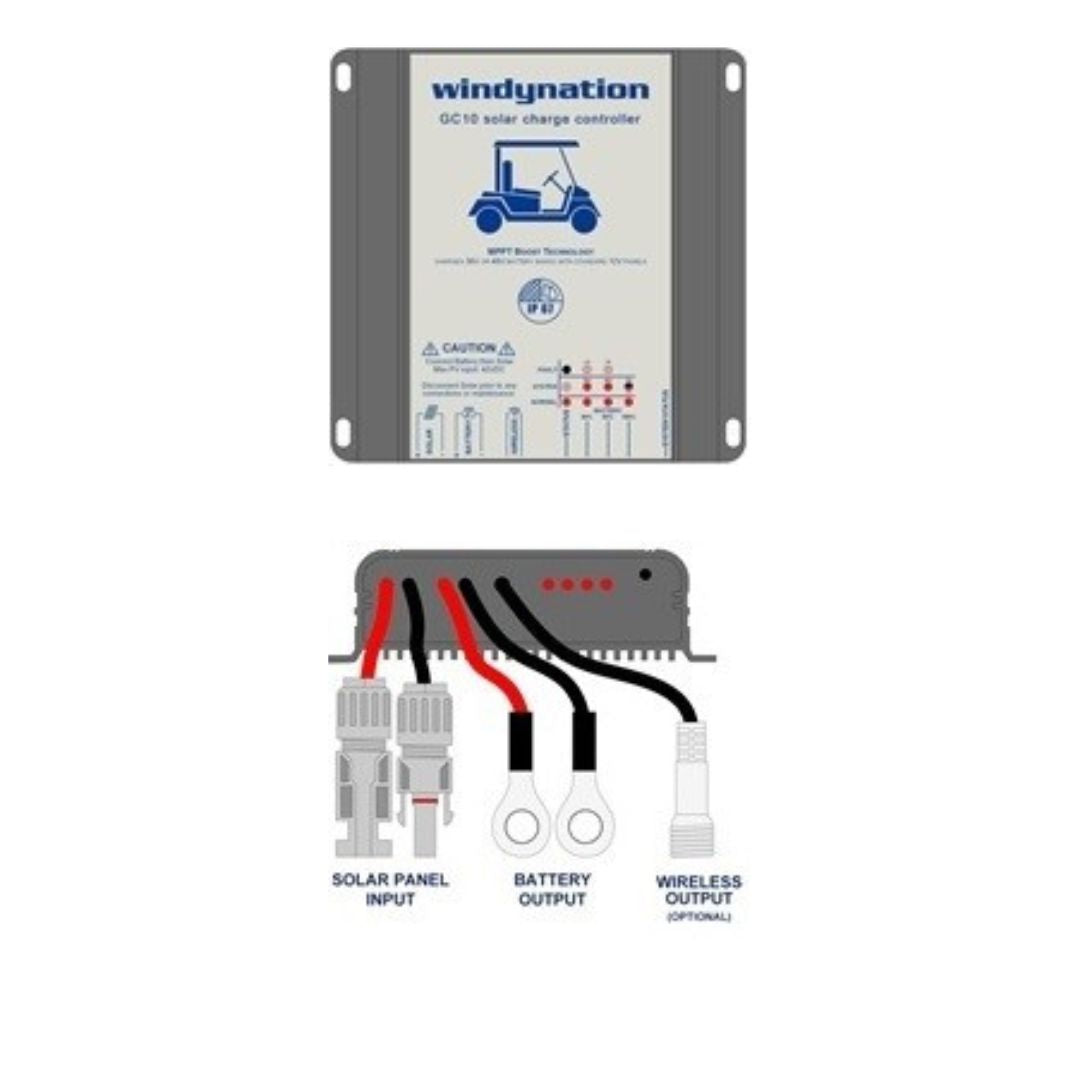 GC10 10-Amp MPPT Golf Cart Solar Charge Controller