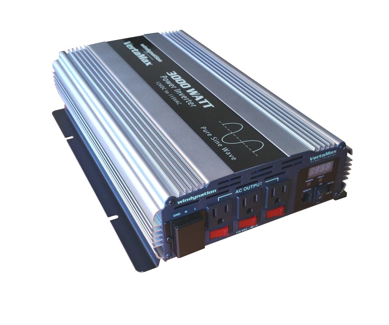 VertaMax 3000 Watt 12V Pure Sine Wave Power Inverter