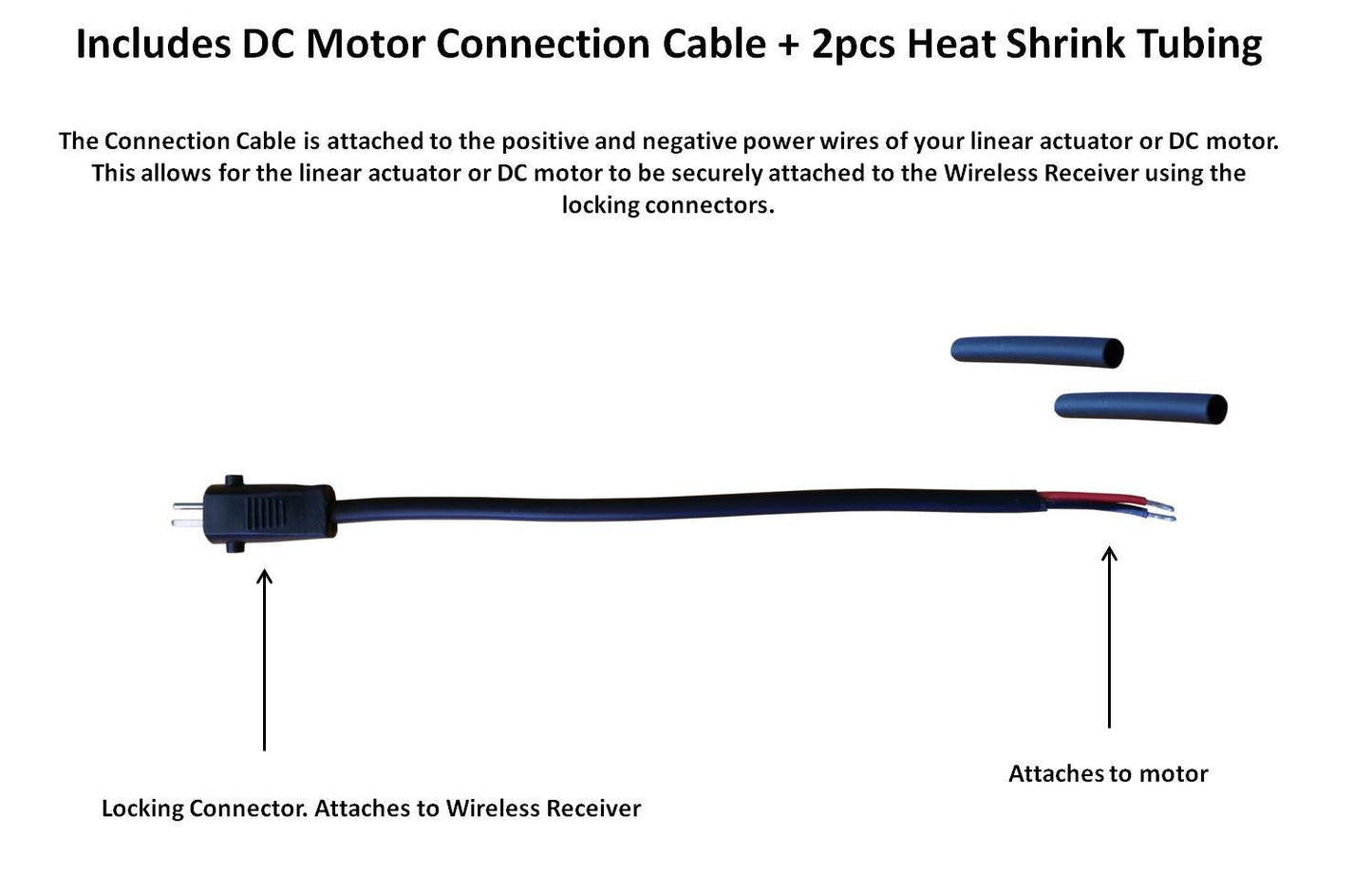 Linear Actuator or DC Motor Power Supply + DPDT Wireless Remote Control Up Down Switch + Wiring