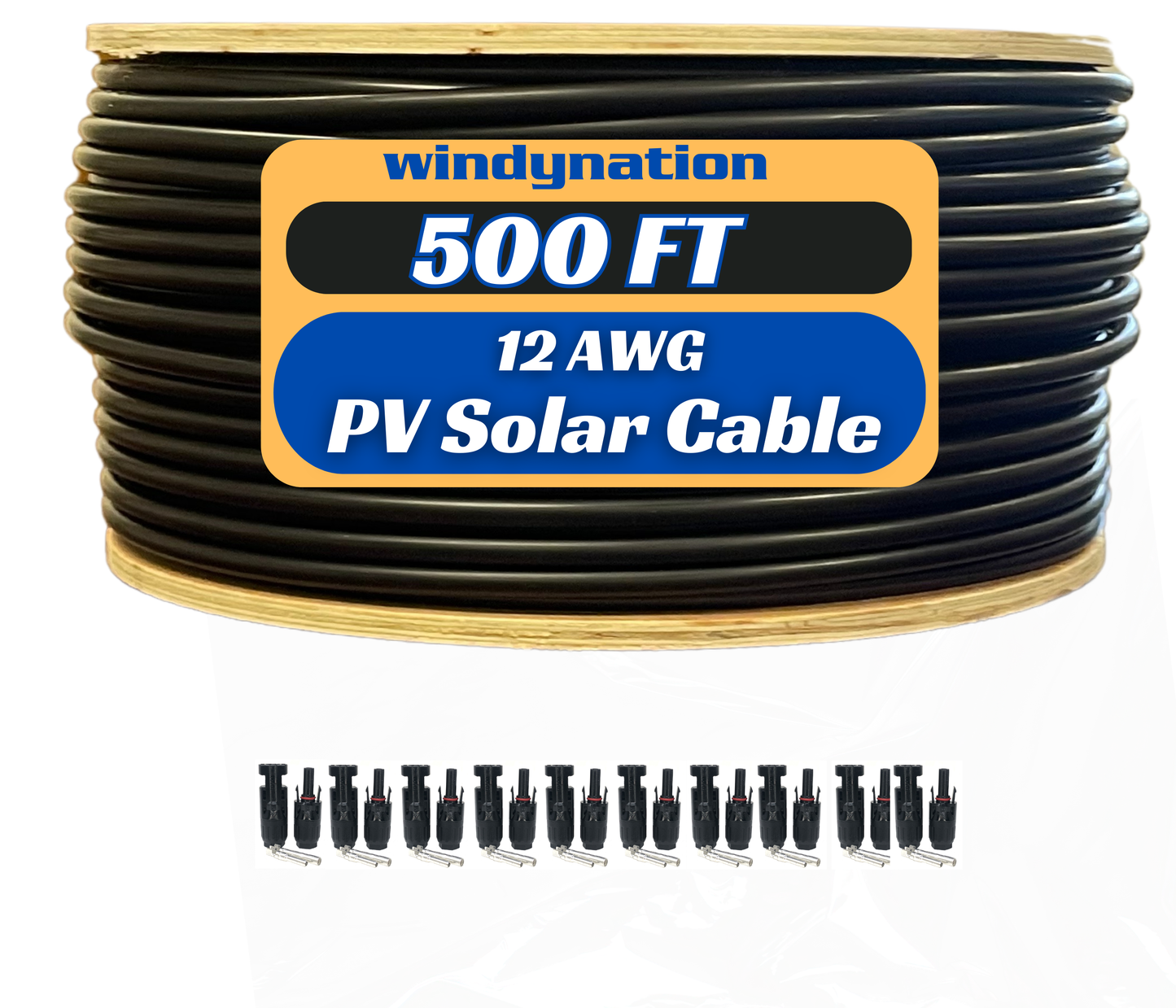 500 Foot Spool 12 Gauge 12 AWG Solar Panel Extension Cable Wire Black or Red Pure Copper