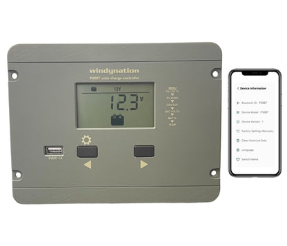 30-Amp Flush Mount LCD PWM Solar Charge Controller with Wireless Connectivity
