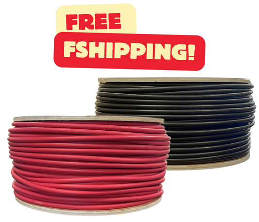 500 Foot Spool 10 Gauge 10 AWG Solar Panel Extension Cable Wire Black or Red Pure Copper