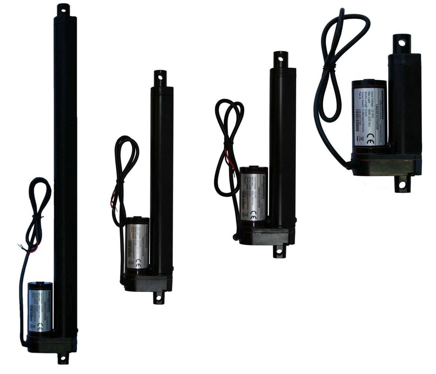 Linear Actuators - 2", 4", 6", 8", 12", 16", 20", 30" Stroke Lengths