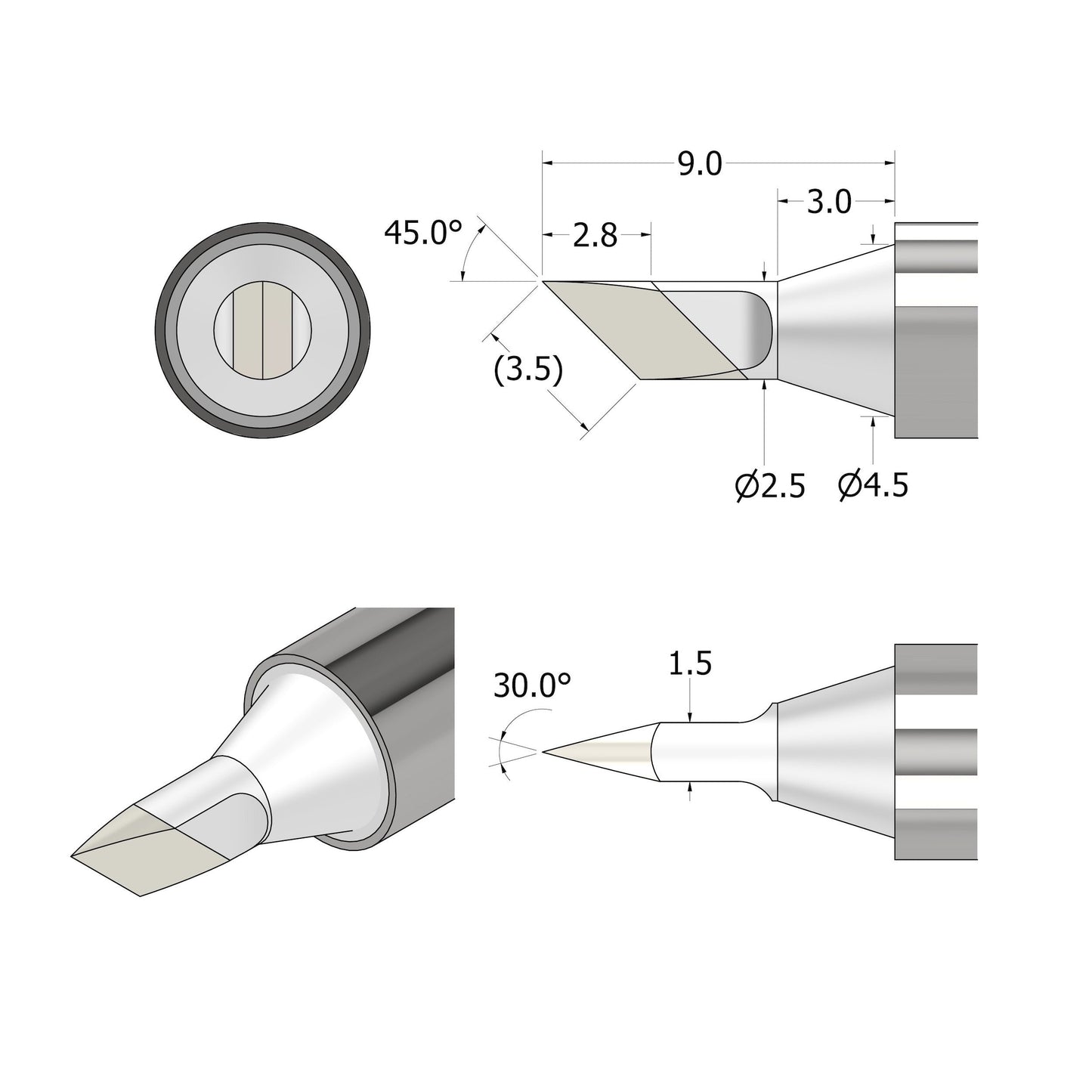 FixHub Soldering Iron Knife 2.5 Tip