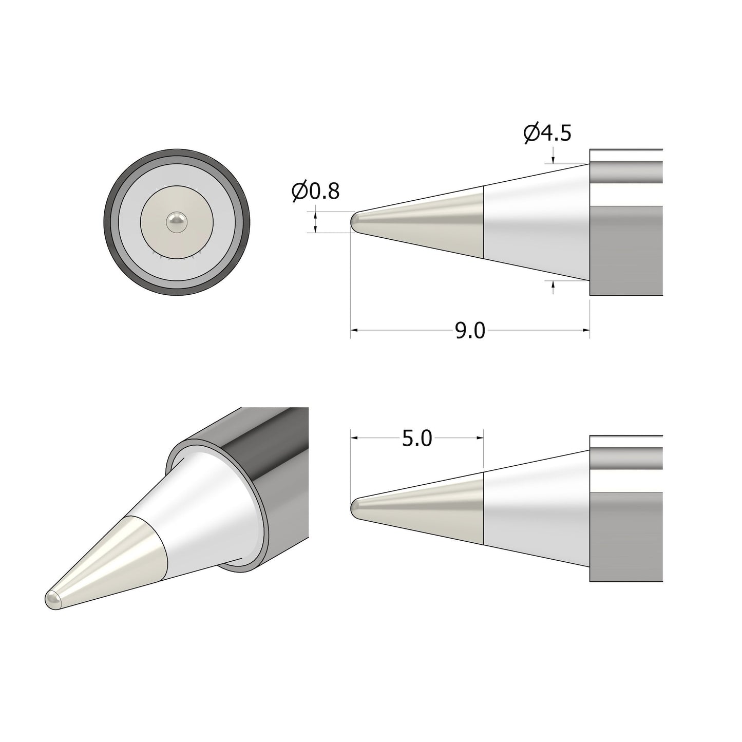 FixHub Soldering Iron Cone Tip