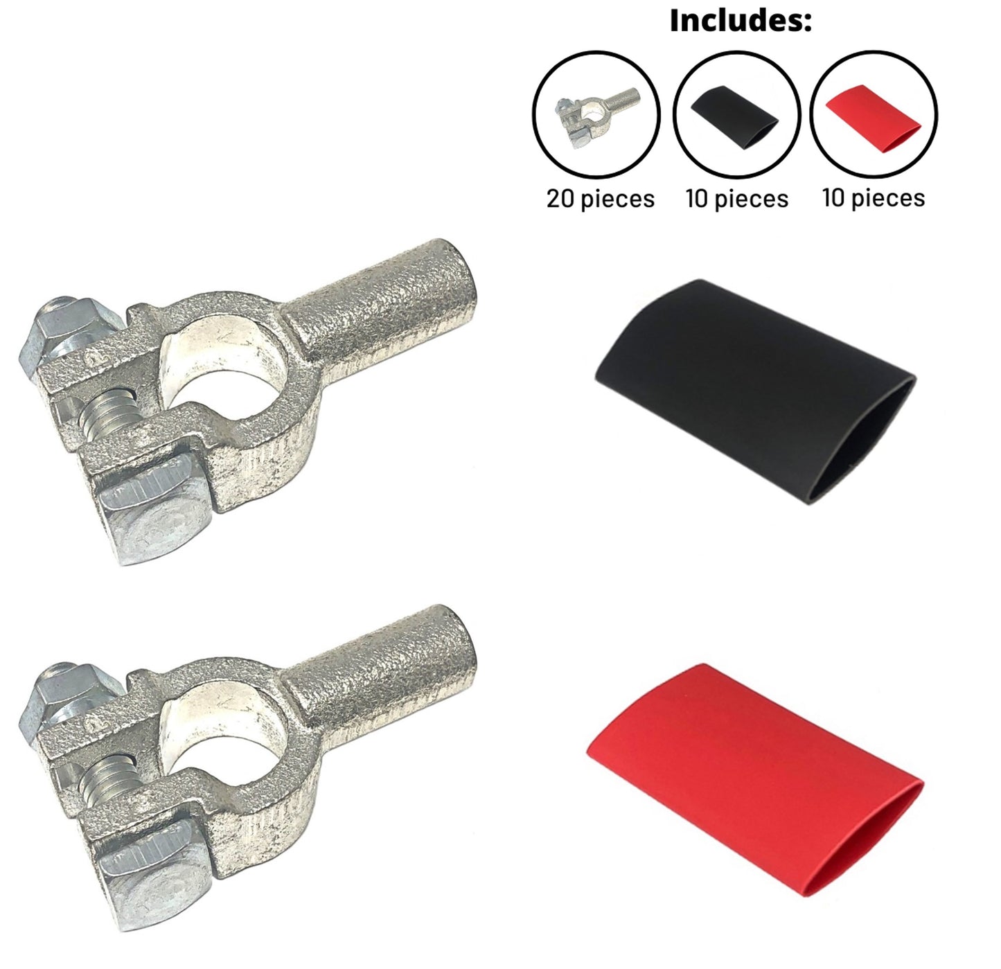 top posts battery cable ends terminal connectors with heat shrink