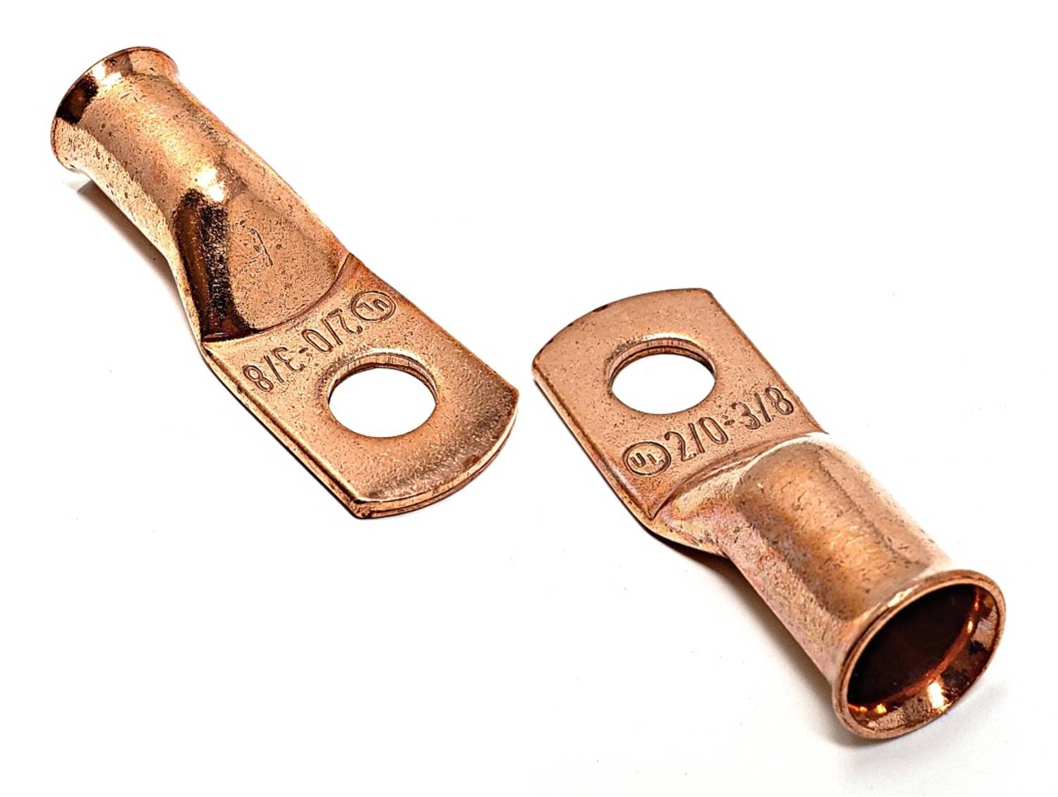 10x 2/0 AWG X 3/8″ Tinned Copper Lug – Battery Cable Connector Terminal – PAKA HAND TOOLS