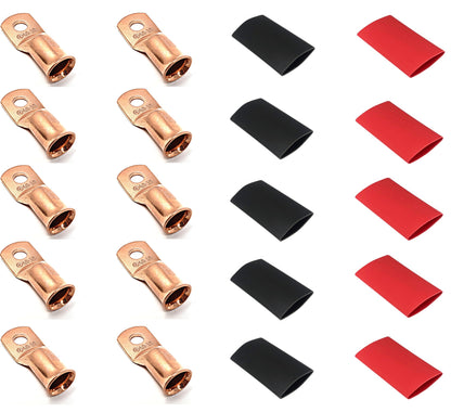 4/0 gauge pure copper cable lugs with heat shrink