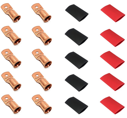 4/0 gauge pure copper cable lugs with heat shrink