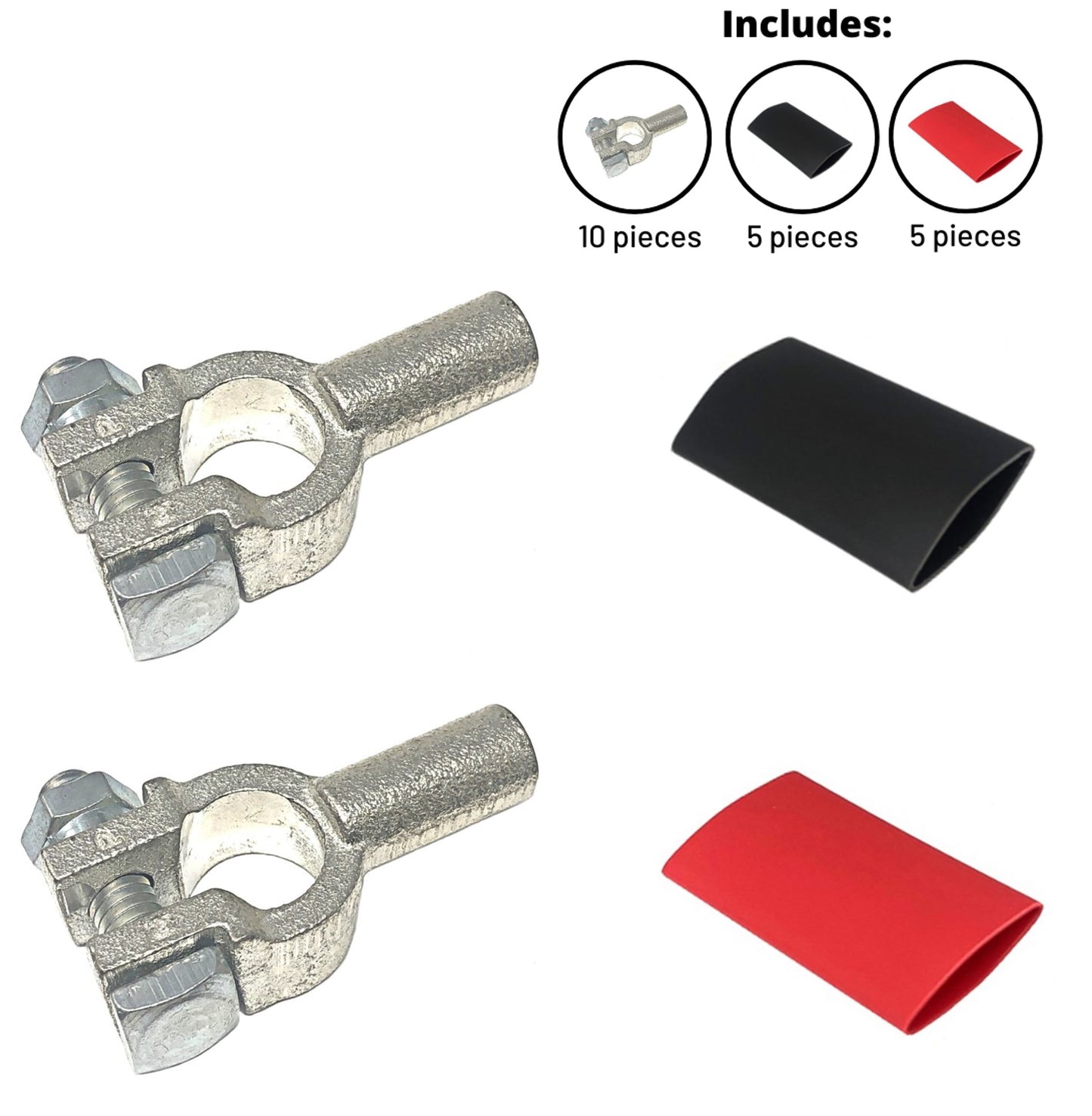 top posts battery cable ends terminal connectors with heat shrink