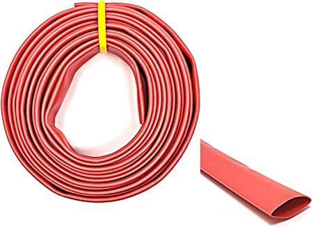 Black and Red 2:1 Polyolefin Heat Shrink Tube Tubing - Various Inner Diameter Options Available