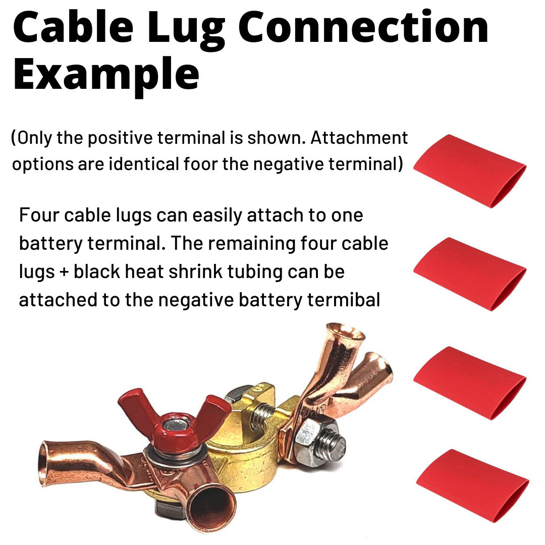 battery terminal top posts cable lug connection example