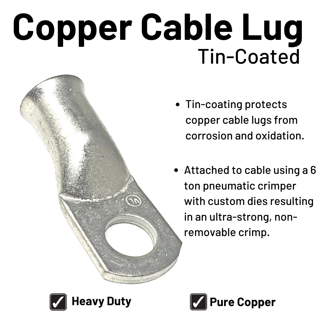 tin coated pure copper lug specifications