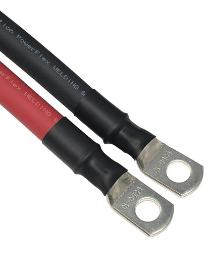 4/0 Gauge (AWG) Single Red Pure Copper Battery Cable Wire with Lug Connector Ring Terminals