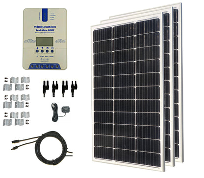 300-Watt Monocrystalline Solar Panel Kits with TrakMax MPPT 40A Charge Controller