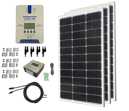 300-Watt Monocrystalline Solar Panel Kits with TrakMax MPPT 40A Charge Controller