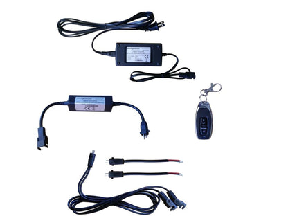 Linear Actuator or DC Motor Power Supply + DPDT Wireless Remote Control Up Down Switch + Wiring