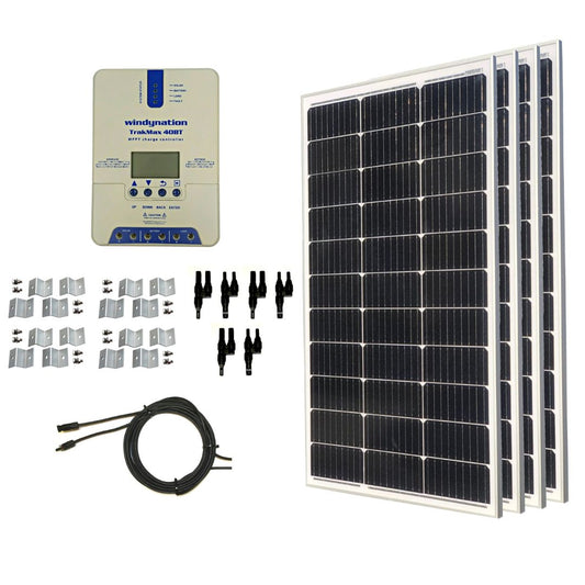 400-Watt Monocrystalline Solar Panel Kits with TrakMax MPPT 40A Charge Controller