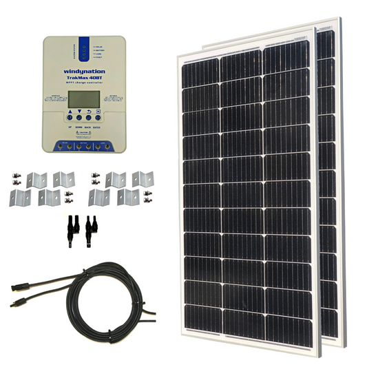 200-Watt Monocrystalline Solar Panel Kits with TrakMax MPPT 40A Charge Controller