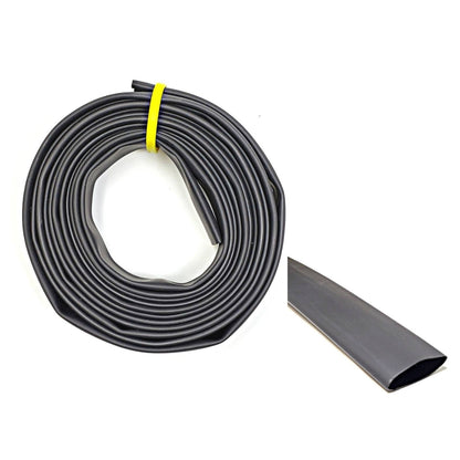 Black 3:1 Dual Wall Adhesive Glue Lined Marine Grade Heat Shrink Tube Tubing - 1/8", 3/16", 1/4", 3/8", 1/2", 3/4", 1", 1.5", 2"