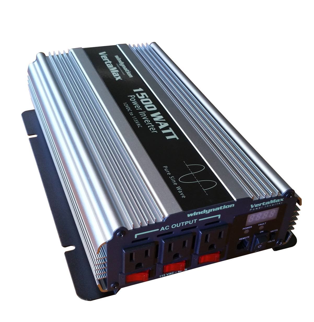 VertaMax 1500 Watt 12 Volt Pure Sine Wave Power Inverter – Windy Nation Inc