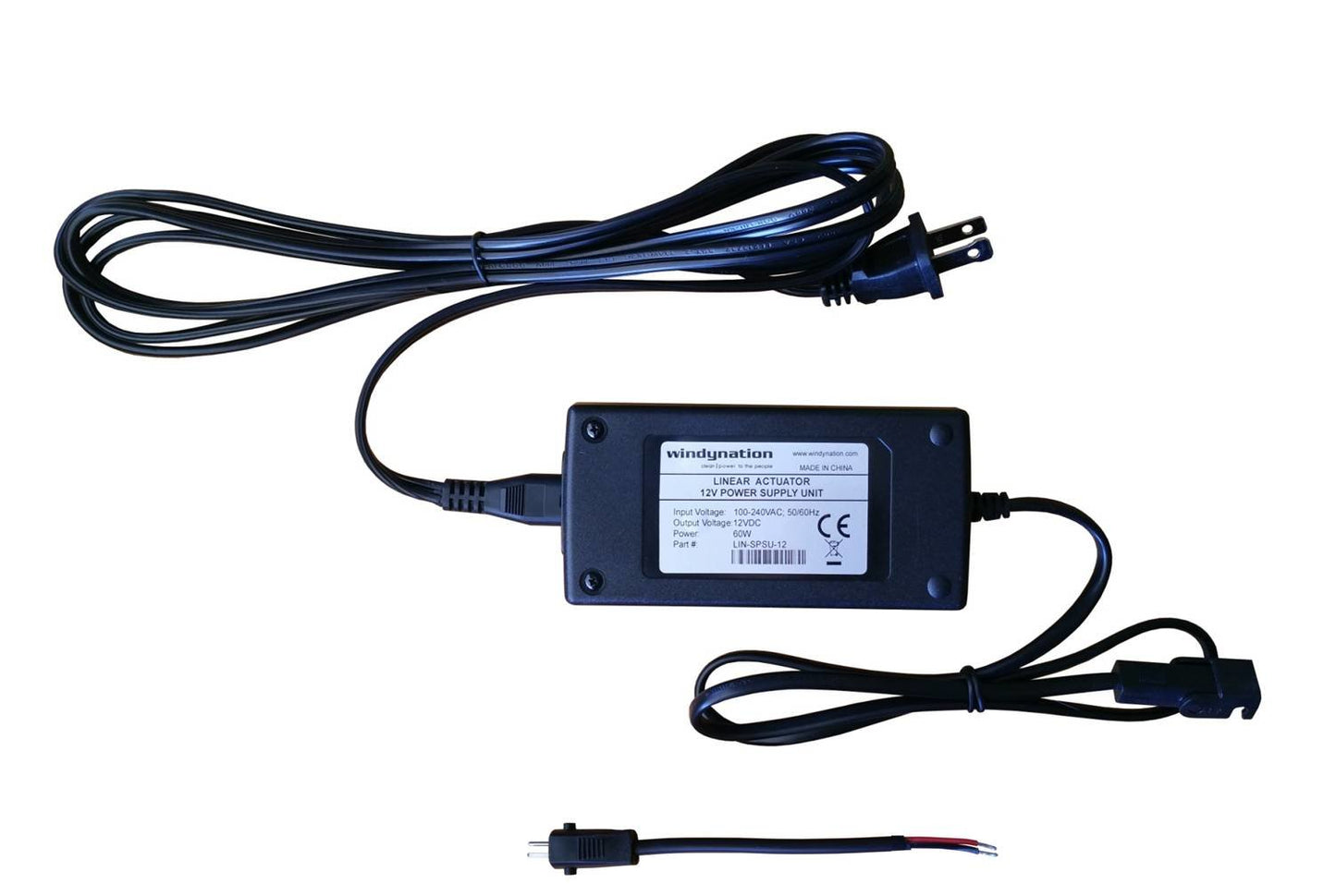 Linear Actuators 12-Volt 225lbs with Mounting Brackets + AC to 12 VDC Power Supply + Wireless Remote Control DPDT Switch