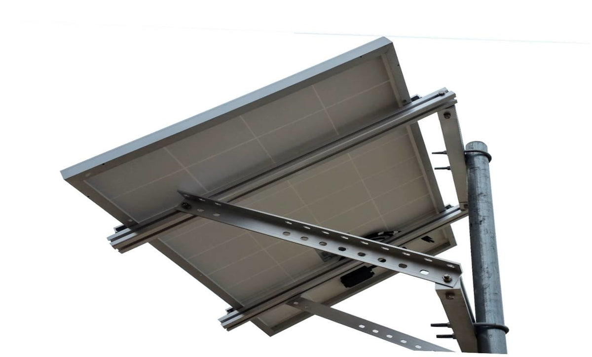 Pool Solar Panel Mounting Rack Side of Pole Solar Panel Mount Rack for 30W to 120W Solar Panels ...