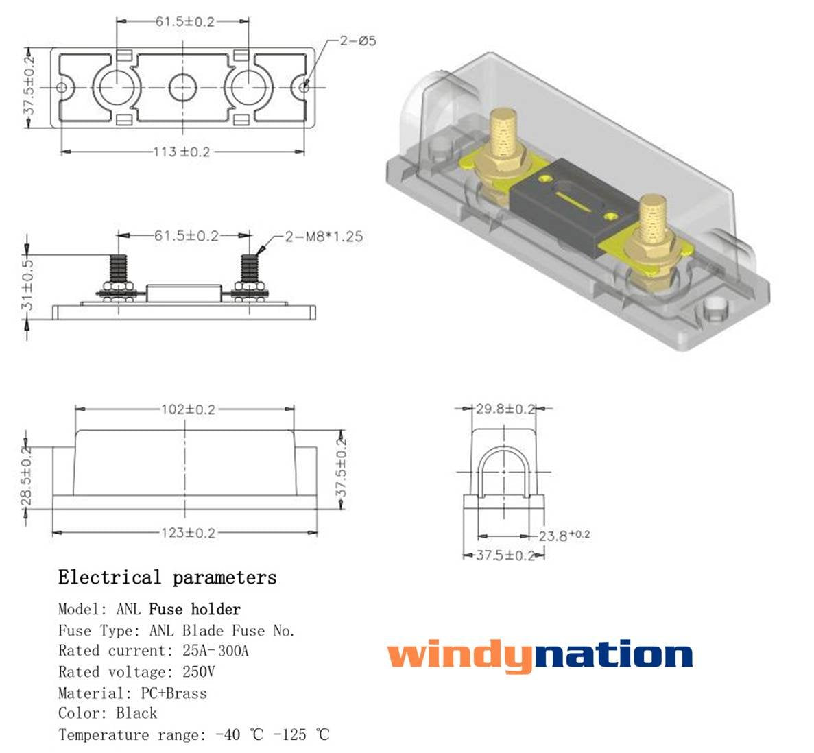 ANL Fuse Holder with ANL Fuse